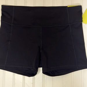 All in Motion Black mid rise 4in shorts exercise workout BRAND NEW NWT